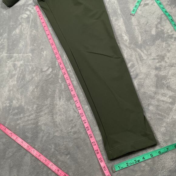 Aday Turn It Up Pants Small Green High Rise Stretch Travel Capsule Chic Pleated - Picture 12 of 13